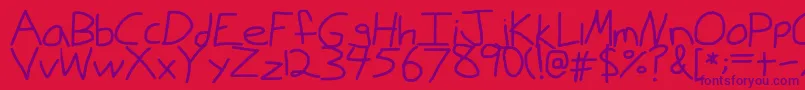 Jakebitchdude Font – Purple Fonts on Red Background