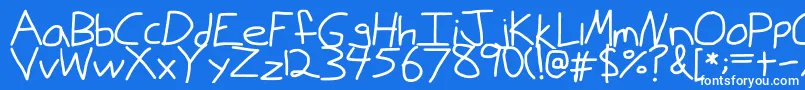 Jakebitchdude Font – White Fonts on Blue Background