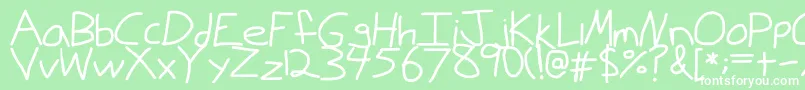 Jakebitchdude Font – White Fonts on Green Background