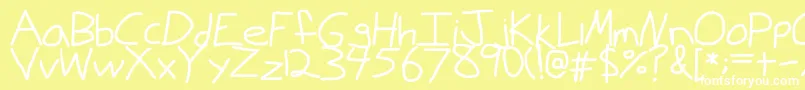 Jakebitchdude Font – White Fonts on Yellow Background