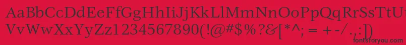 VeljovicstdBook Font – Black Fonts on Red Background