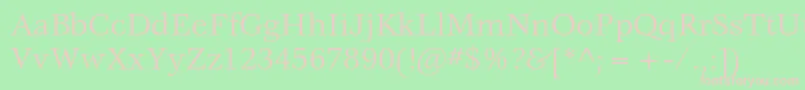 VeljovicstdBook Font – Pink Fonts on Green Background