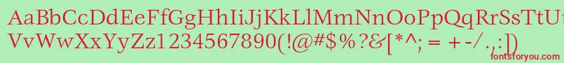 VeljovicstdBook Font – Red Fonts on Green Background