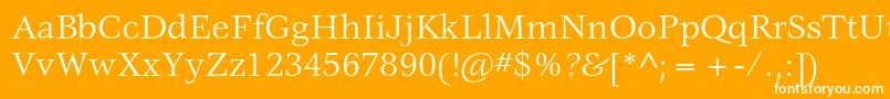 VeljovicstdBook Font – White Fonts on Orange Background