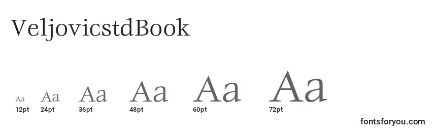 Размеры шрифта VeljovicstdBook