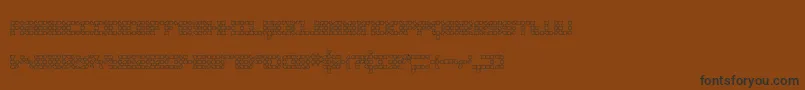 KonectorO2Brk-Schriftart – Schwarze Schriften auf braunem Hintergrund