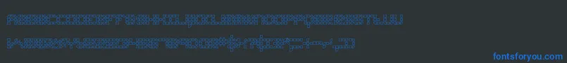 KonectorO2Brk Font – Blue Fonts on Black Background