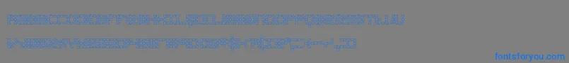 KonectorO2Brk Font – Blue Fonts on Gray Background