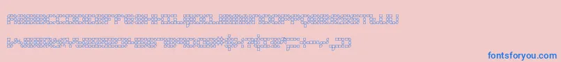 KonectorO2Brk Font – Blue Fonts on Pink Background