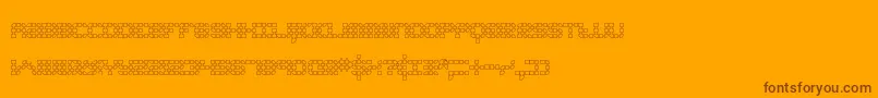 KonectorO2Brk Font – Brown Fonts on Orange Background