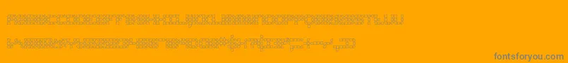 KonectorO2Brk Font – Gray Fonts on Orange Background