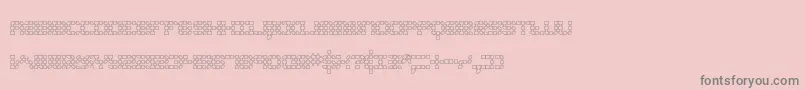 フォントKonectorO2Brk – ピンクの背景に灰色の文字