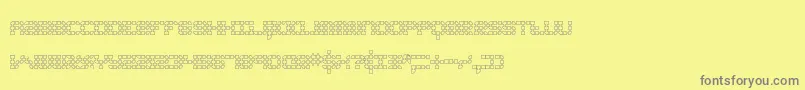 KonectorO2Brk Font – Gray Fonts on Yellow Background