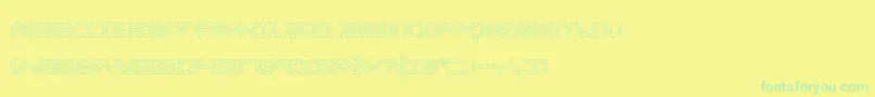 KonectorO2Brk Font – Green Fonts on Yellow Background