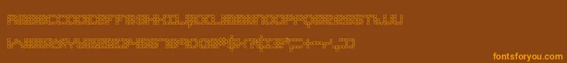 KonectorO2Brk Font – Orange Fonts on Brown Background