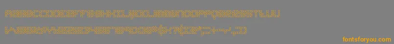 KonectorO2Brk-Schriftart – Orangefarbene Schriften auf grauem Hintergrund