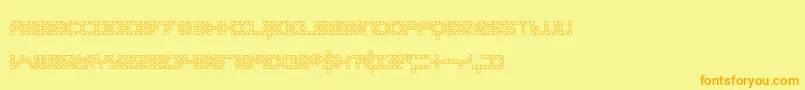 KonectorO2Brk Font – Orange Fonts on Yellow Background