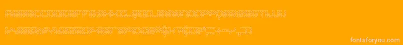 KonectorO2Brk-Schriftart – Rosa Schriften auf orangefarbenem Hintergrund