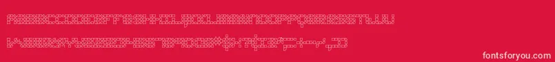 KonectorO2Brk Font – Pink Fonts on Red Background