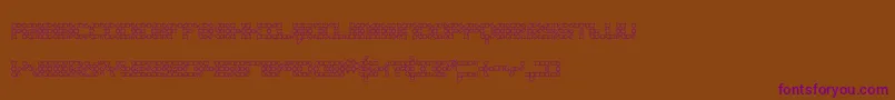 KonectorO2Brk Font – Purple Fonts on Brown Background