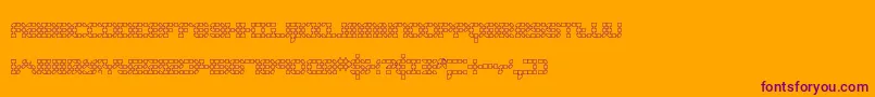 KonectorO2Brk Font – Purple Fonts on Orange Background