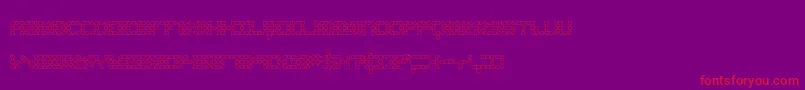 KonectorO2Brk Font – Red Fonts on Purple Background