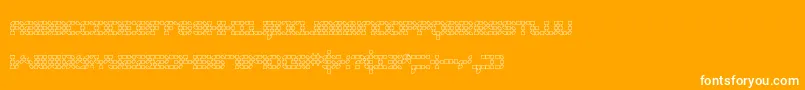 KonectorO2Brk Font – White Fonts on Orange Background