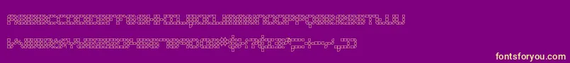 KonectorO2Brk Font – Yellow Fonts on Purple Background