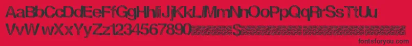 フォントFrenchdisco – 赤い背景に黒い文字