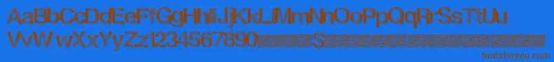 Frenchdisco Font – Brown Fonts on Blue Background