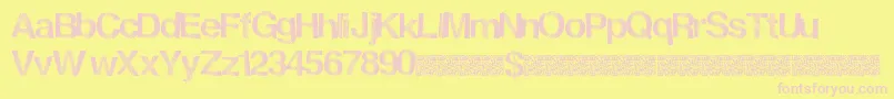 Frenchdisco Font – Pink Fonts on Yellow Background