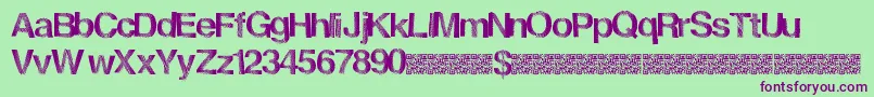 Frenchdisco Font – Purple Fonts on Green Background