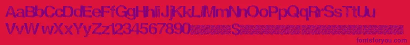Frenchdisco Font – Purple Fonts on Red Background