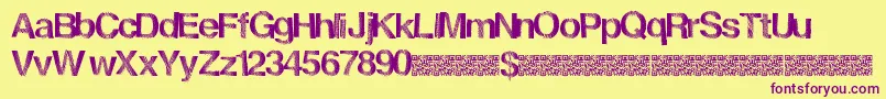 Frenchdisco Font – Purple Fonts on Yellow Background