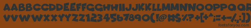 Funhouse Font – Black Fonts on Brown Background