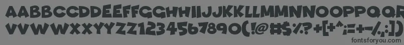 Funhouse-Schriftart – Schwarze Schriften auf grauem Hintergrund