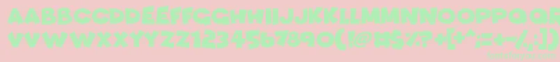 Funhouse Font – Green Fonts on Pink Background