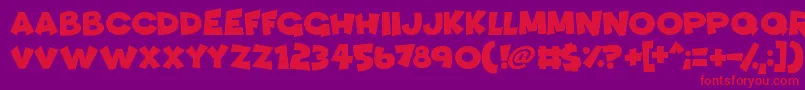 Funhouse Font – Red Fonts on Purple Background