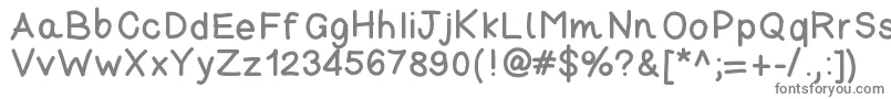 Formytruelove-fontti – harmaat kirjasimet valkoisella taustalla