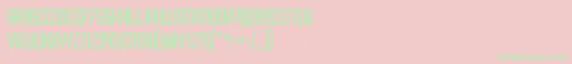 KleptocracyTitlingCdLt Font – Green Fonts on Pink Background