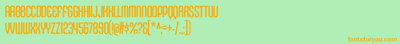 KleptocracyTitlingCdLt Font – Orange Fonts on Green Background