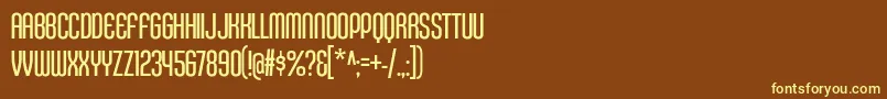 KleptocracyTitlingCdLt Font – Yellow Fonts on Brown Background