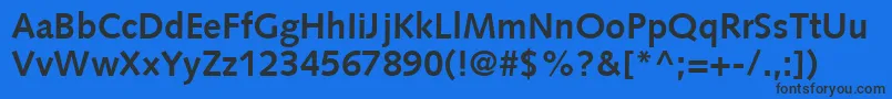 Шрифт FacileSsiBold – чёрные шрифты на синем фоне