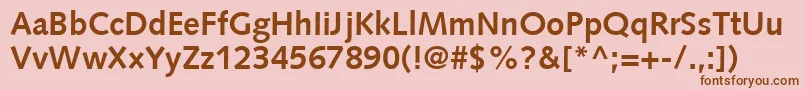 FacileSsiBold Font – Brown Fonts on Pink Background