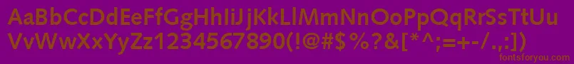 FacileSsiBold-fontti – ruskeat fontit violetilla taustalla