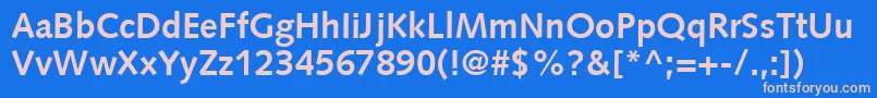 FacileSsiBold Font – Pink Fonts on Blue Background