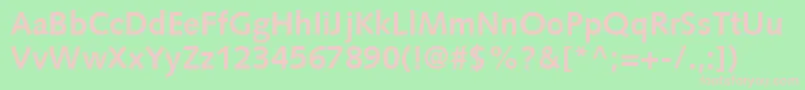 FacileSsiBold-fontti – vaaleanpunaiset fontit vihreällä taustalla