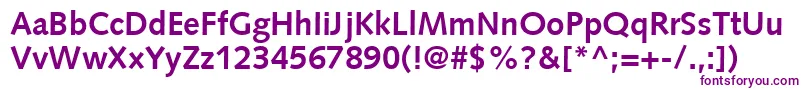 FacileSsiBold-Schriftart – Violette Schriften auf weißem Hintergrund