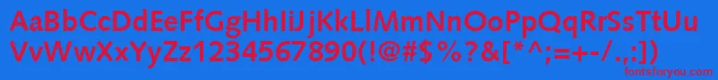 フォントFacileSsiBold – 赤い文字の青い背景