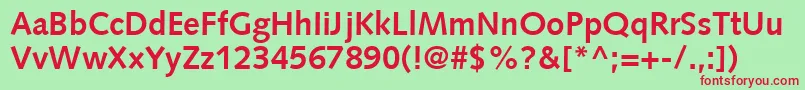 FacileSsiBold Font – Red Fonts on Green Background